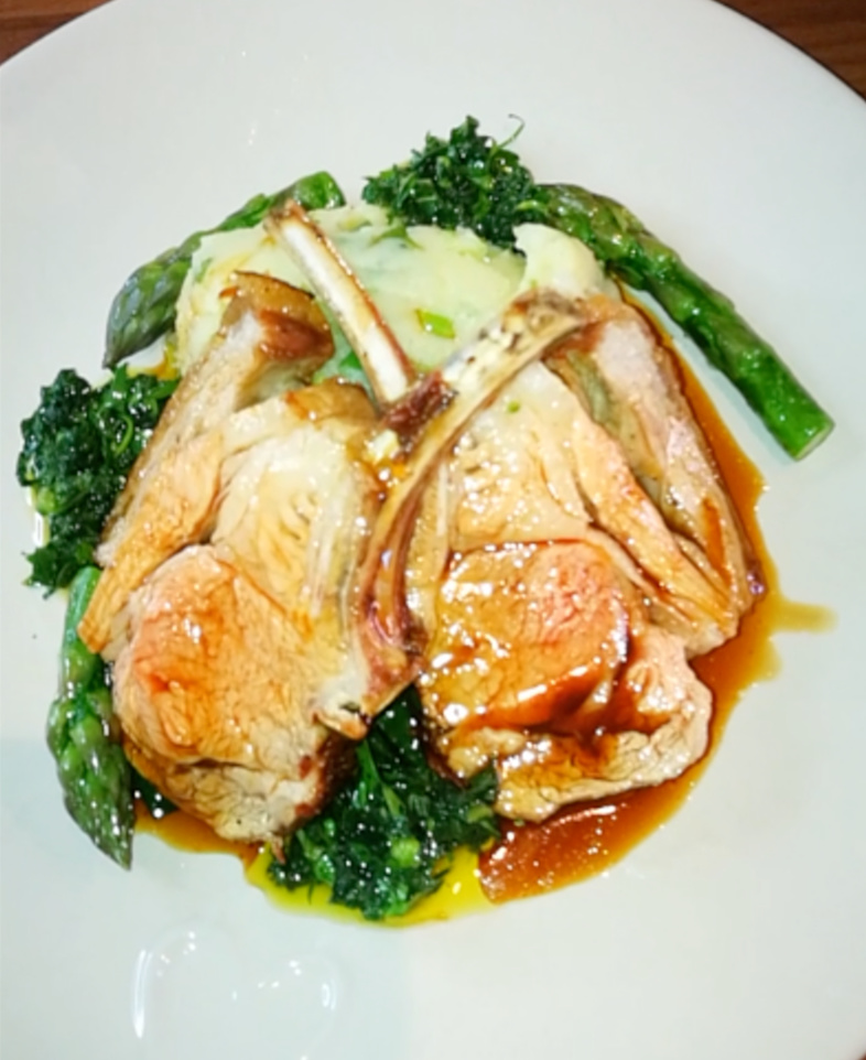 Featured image for The Devonshire at home – Spring lamb, curly kale, mint & nettle sauce